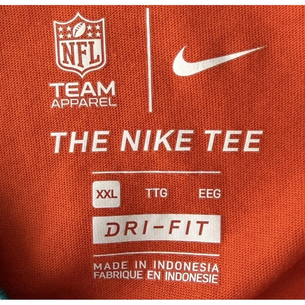 Nike Miami Dolphins Orange Aqua Throwback Raglan Long Sleeve T-Shirt
